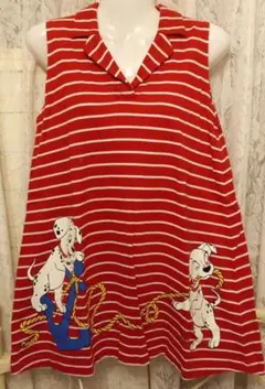 DIACLUB＆DISNEYコラボダルメシアンデザインノースリーブトップス