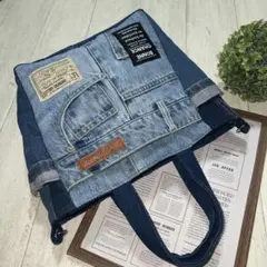 2way トートバッグ　ショルダーバッグ　デニムリメイク