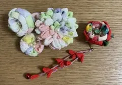 つまみ細工 髪飾り 2点セット