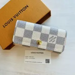 【箱付き✨】LOUIS VUITTON　キーケース　ダミエ　アズール　4連