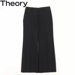 B6572■Theory セオリー コットン スラックス パンツ ブラック X0