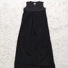 Y's ワイズ　ロングワンピース　イッセイミヤケ　Aライン　シアー　ノースリーブ