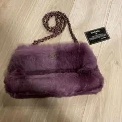 CHANELファー ハンドバッグ