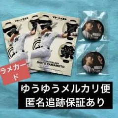 千葉ロッテマリーンズ　山本大斗　夏祭り　カード　缶バッジ