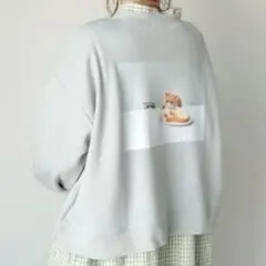 サマンサモスモス SM2 ねこねこ食パン コラボ スウェット グレー