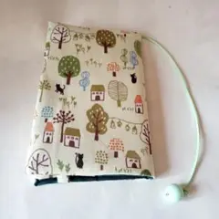 【ハンドメイド】猫の散歩☆ブックカバー　文庫本サイズ