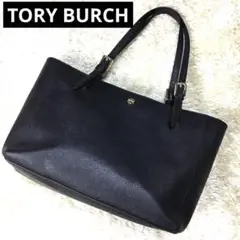 【極美品】トリーバーチ トートバッグ エマーソン サフィアーノレザー ブラック