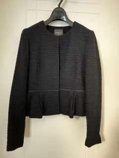 デミルクス ビームス ツィード ジャケット ネイビー