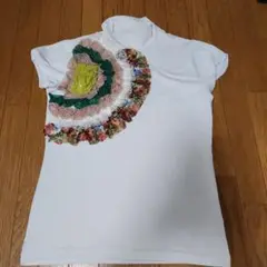 ノイジーノイジーのフリル付きホワイト半袖Tシャツ