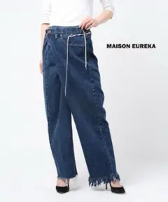 ［美品］MAISON EUREKA ヴィンテージリワークバギーデニムパンツ