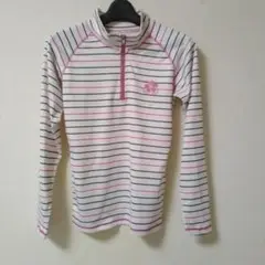 レディースハーフジップ長袖 ハイネック