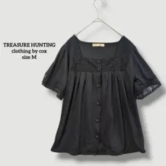 トレジャーハンティングクロージングバイコックス シャツ ブラック t4758
