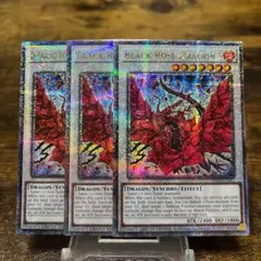 遊戯王【英語版】ブラック・ローズ・ドラゴン 25thシク 3枚セット‼️