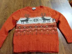 【美品】UNIQLO キッズ セーター 120cm ジャガード ニット