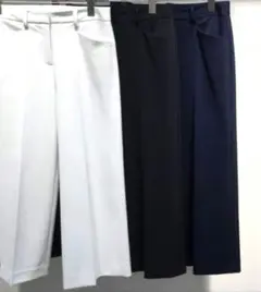 美品 セオリーリュクス ワイドクロップドパンツ　ブラック　黒　40　L