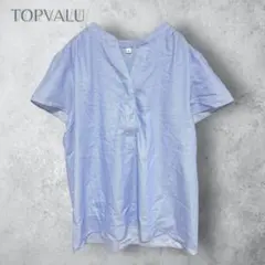 【TOPVALU トップバリュー】　ストライプ　シャツ　ブラウス　大きいサイズ