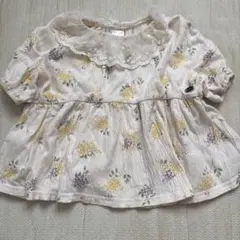 tete a tete テータテート　フリル　花柄　トップス　80