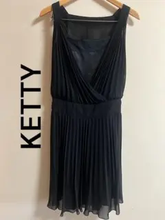 KETTY ケティブラック プリーツ ワンピース サイズ1