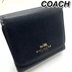 【大幅値下げ‼️】COACH ネイビー 二つ折り財布 ブルー
