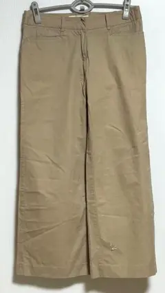 クロスカンパニー　ベージュ コットン ワイドパンツ　ゆったりデザイン　ワイド
