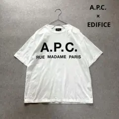 A.P.C. × EDIFICE 別注 オーバーサイズ ロゴプリント Tシャツ