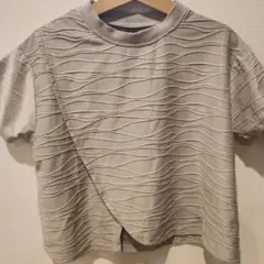 manina 波模様 半袖Tシャツ グレー