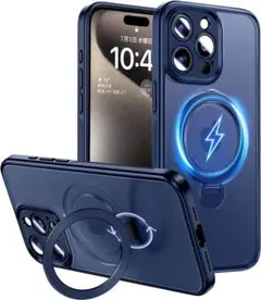 Magic John iphone15proケース隠し収納スタンド 360°回転