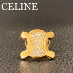 【極美品】CELINE トリオンフ ブローチ ピンバッジ ゴールド ストーン