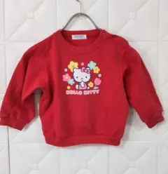サンリオ HELLO KITTY キティちゃん トレーナー 95 赤