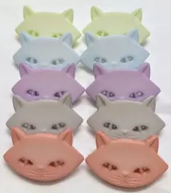 ネコボタン　パステルカラー