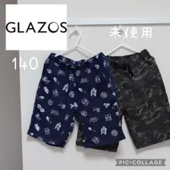 未使用 美品含 GLAZOS ハーフパンツ 140 2枚 ハーパン サーフ 迷彩