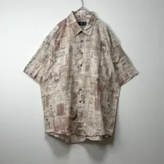 Doux Douce 総柄　半袖シャツ　3Lサイズ 大きめ