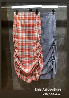 【再値下げ】Styling/チェック柄ドレープスカート