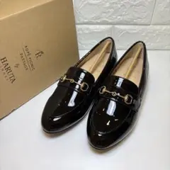 (新品)ロペピクニック × HARUTA エナメル ビットローファー 24cm