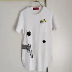 luciano 半袖Tシャツ チュニック 丈長め ワッフル柄 カットソー