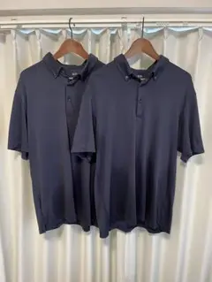 UNIQLO AIRism ボタンダウン　XL ネイビー　2枚セット