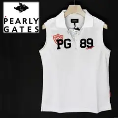 《パーリーゲイツ》新品 吸水拡散性・UVカット ノースリーブポロシャツ 1(M)