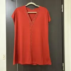 ベスト　レッド系　フリーサイズ　チュニック
