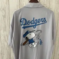 ドジャース ピーナッツ スヌーピー コラボ オープンカラーシャツ 大谷 XL