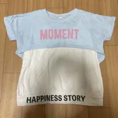 ロゴレイヤードTシャツ 重ね着