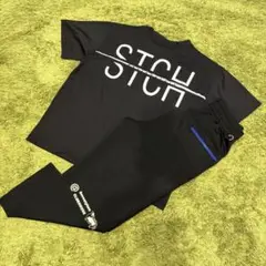 ANTIQUA GOLF STCH メンズセットアップ 上下 ブラック ML