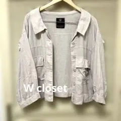 w closet 薄いベージュ カジュアルシャツジャケット7