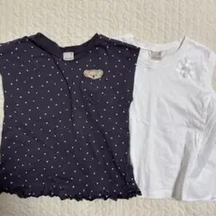 プティマイン ノースリーブ Tシャツ 2枚セット 110