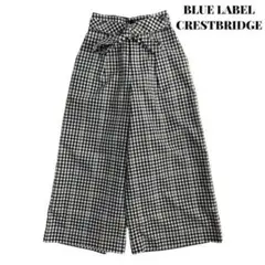 【美品】BLUE LABEL CRESTBRIDGE ガウチョ パンツ ベルト付