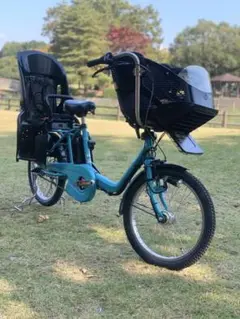 4464 【高容量】12A 電動自転車パナソニック子供乗せ20インチ ブルー