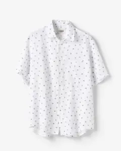 【交渉歓迎】リネンシャンブレーシャツ 半袖 XL