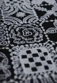 ◆マテリアーリ限定◆ブラック×ホワイト◆ミナペルホネン　forest tile