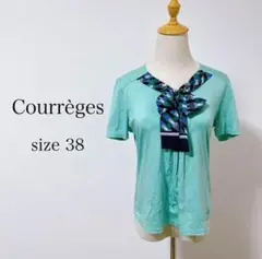 COURREGES クレージュ Tシャツ トップス リボン サイズ38
