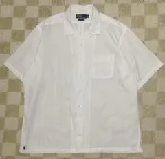 90s ラルフローレン CALDWELL オープンカラーシャツ 開襟 香港製