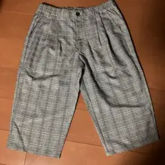 rövtski チェック　ワイドパンツ ロフトスキー　七分丈
